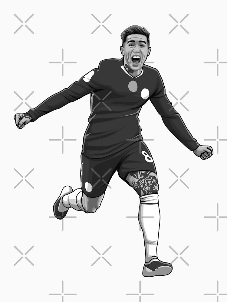 Enzo Fernandez Black and White Version by Aldduardo