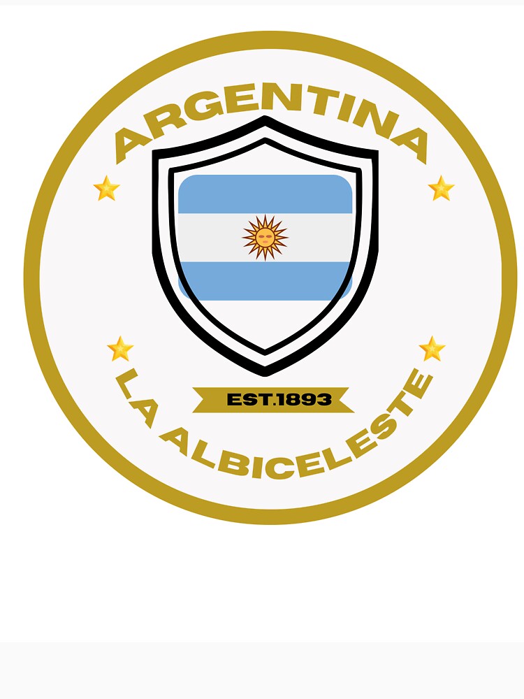 Argentina Retro Football Crest - La Albiceleste Vintage Badge by MyArtDream
