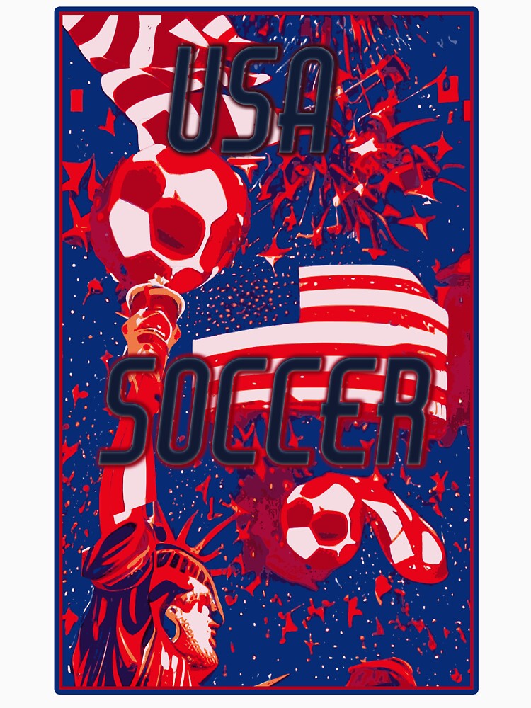 USA Soccer t shirt- Symbol of USA at its best. Made in USA for the USA Soccer Fan by Soccer-Stuff
