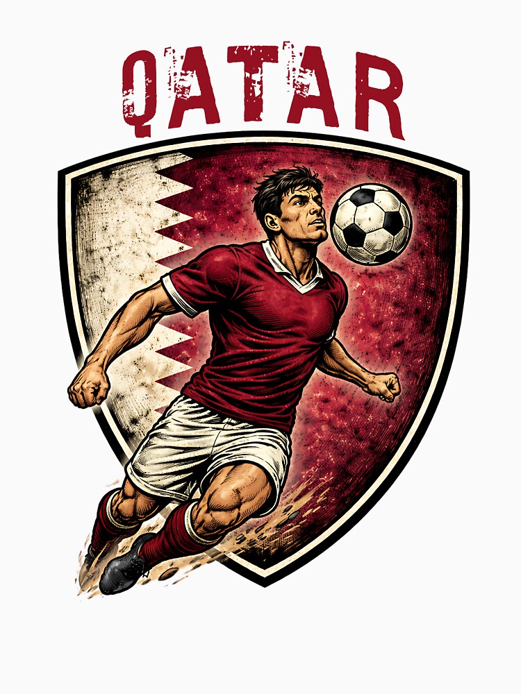 Qatar - 2026 Futbol Retro Style by Tee Nook