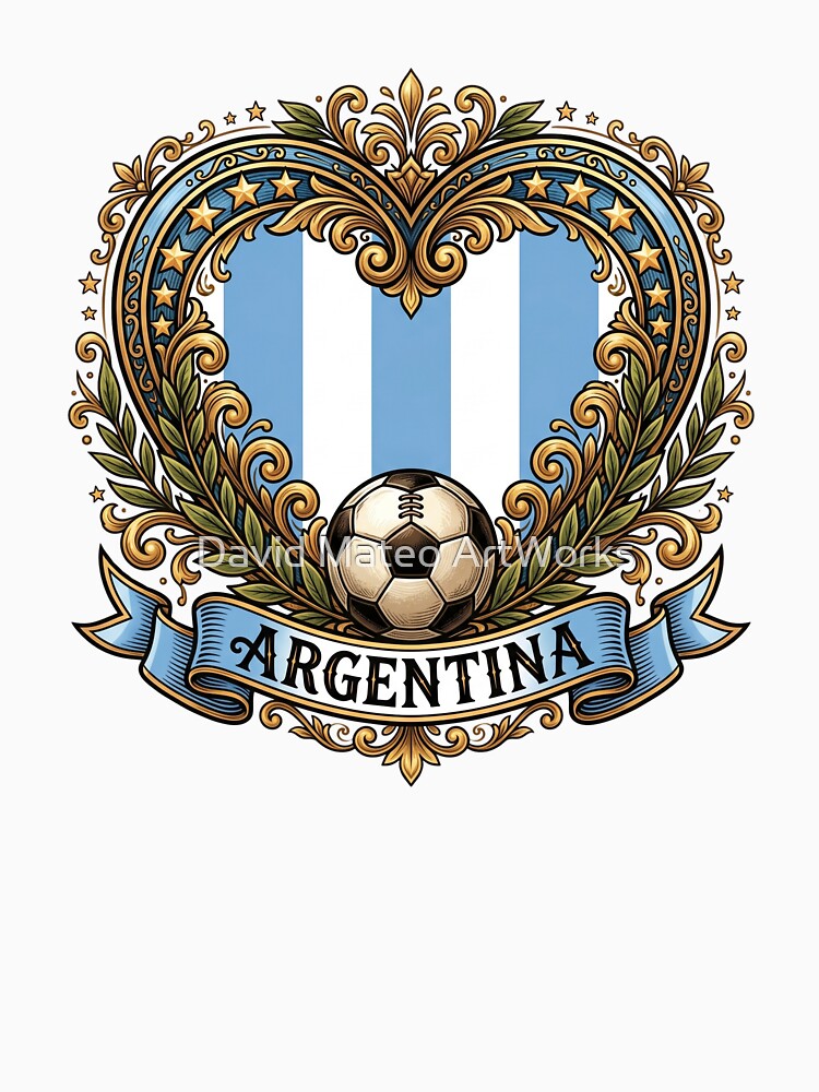 Argentina Emblem Light Blue White — Soccer World Cup 2026 by David Mateo ArtWorks