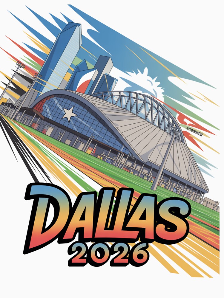 Dallas 2026 Texas Soccer Souvenir T-Shirt V19 by DarylWelsh2024