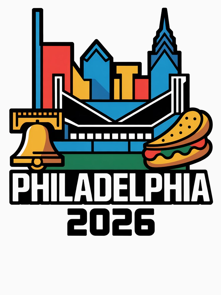 Philadelphia 2026 Liberty Bell Stadium Cheesesteak T-Shirt V11 by DarylWelsh2024