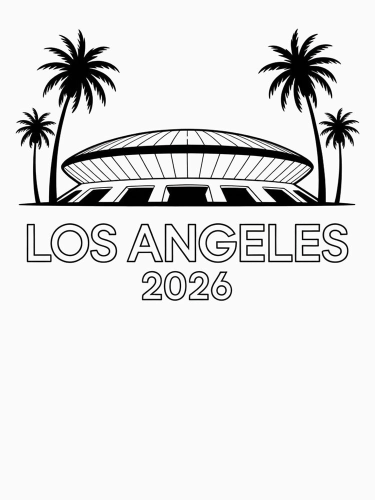 Los Angeles 2026 Palm Tree Sunset T-Shirt V11 by DarylWelsh2024