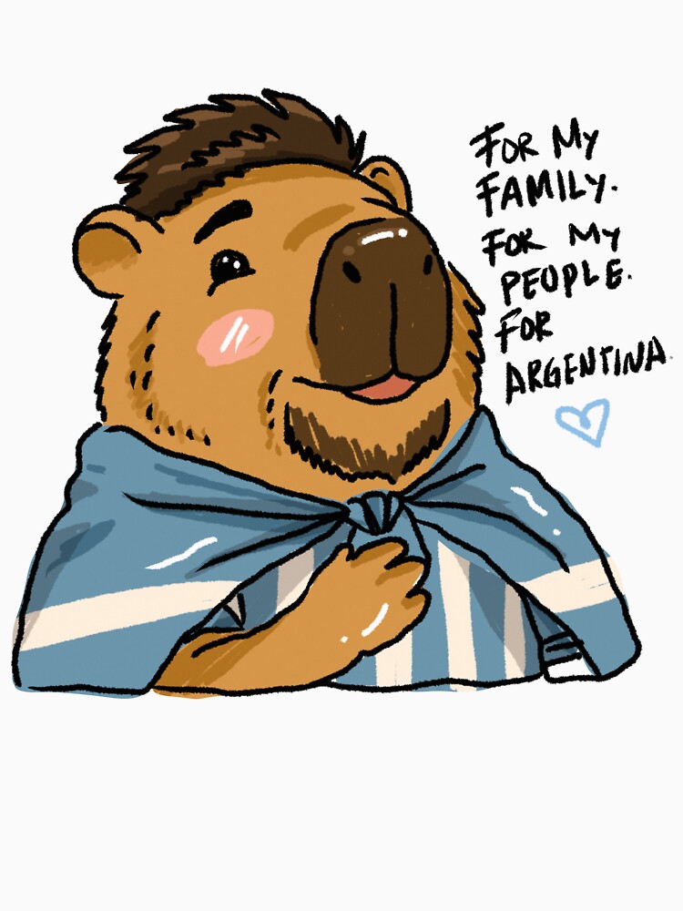 Awkward Animal Hat Club – For My Family, For My People, For Argentina Capybara | World Cup 2026 Sticker by chupichapa