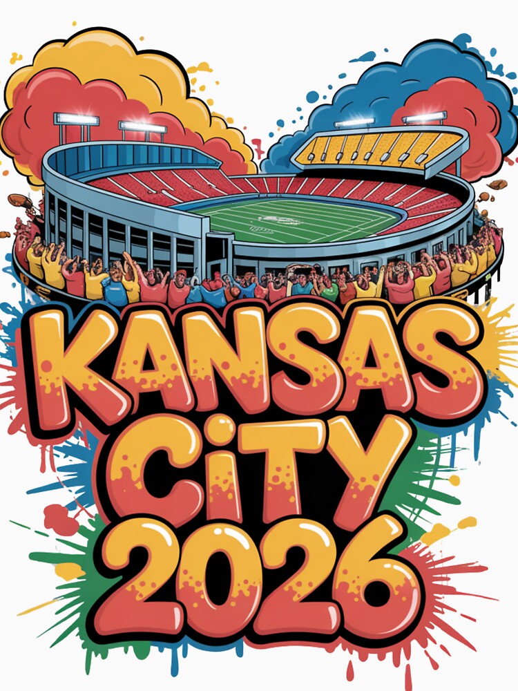Kansas City 2026 Arrowhead Stadium Football T-Shirt V8 by DarylWelsh2024