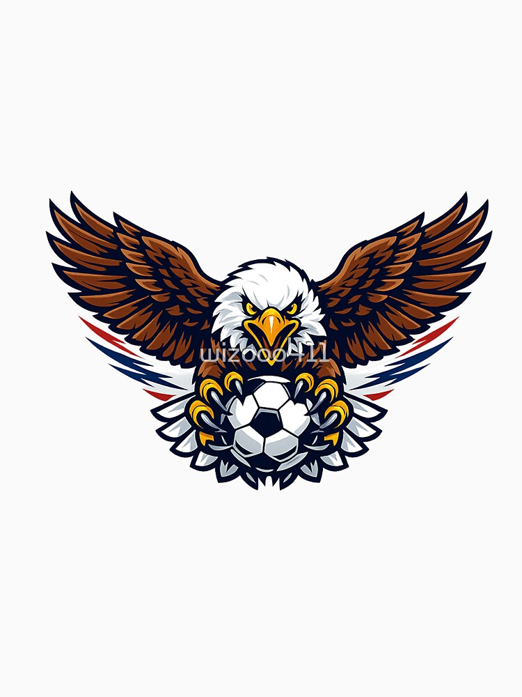 USA Eagle Soccer T-Shirt | Patriotic Football Design by wizooo411