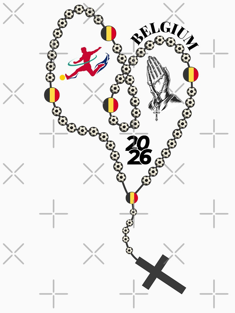 Belgium Football Rosary 2026 – Soccer Prayer Beads with Belgian Flag, Faith & Football Design by La-Designita