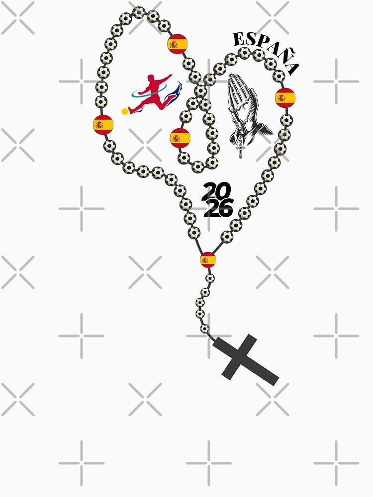 Spain Football Rosary 2026 – Soccer Prayer Beads with Spanish Flag, Faith & Football Design by La-Designita