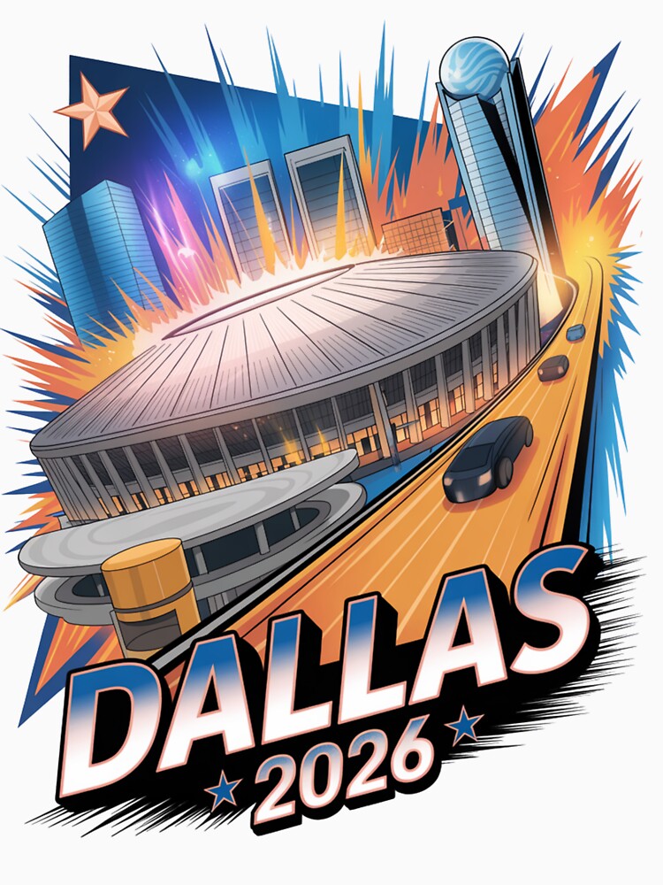 Dallas 2026 Texas Soccer Souvenir T-Shirt V20 by DarylWelsh2024