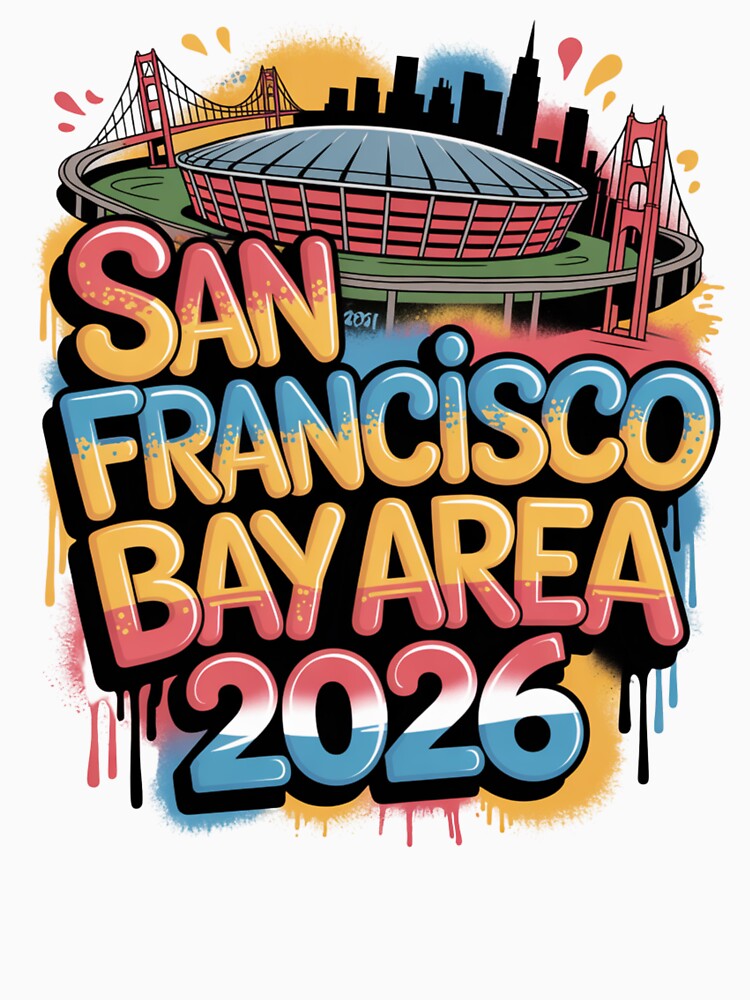 San Francisco Bay Area Golden Gate Stadium T-Shirt V9 by DarylWelsh2024