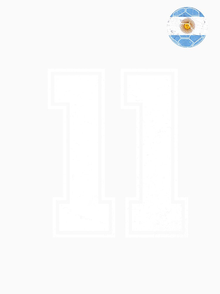 Number 11 Argentina Flag Football Fan by RoyesButler