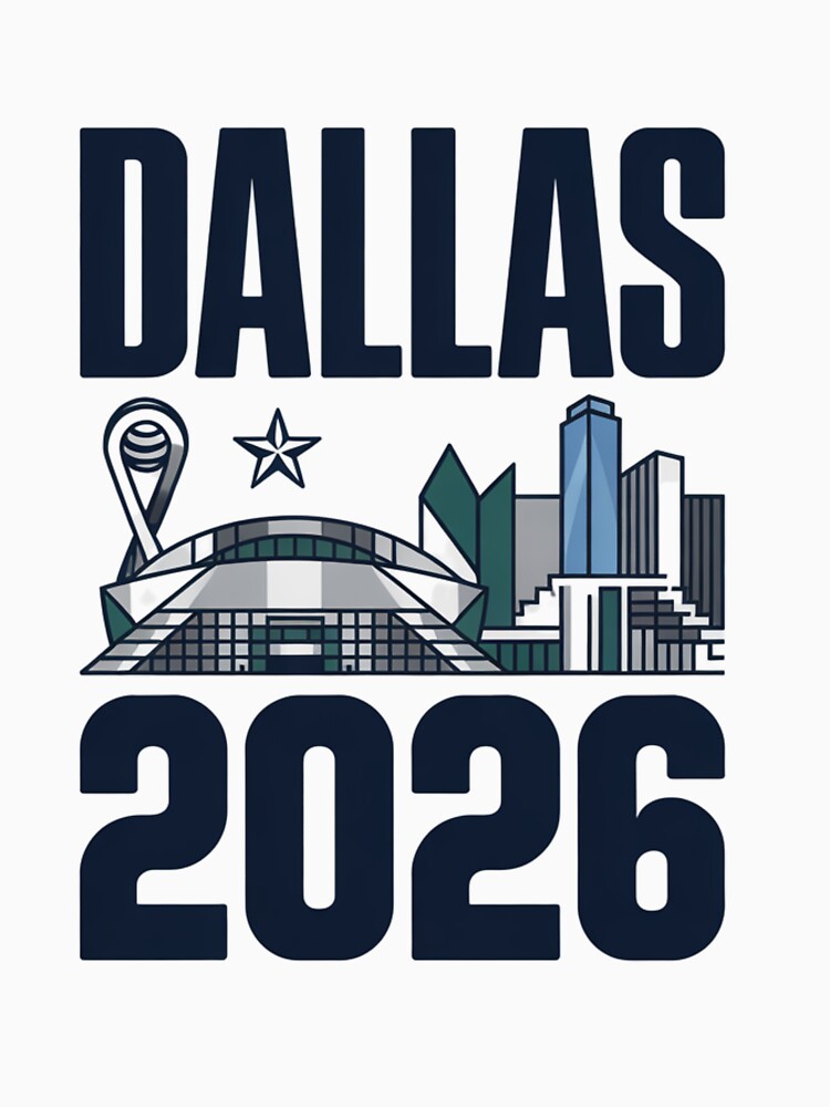 Dallas 2026 Texas Soccer Souvenir T-Shirt V11 by DarylWelsh2024