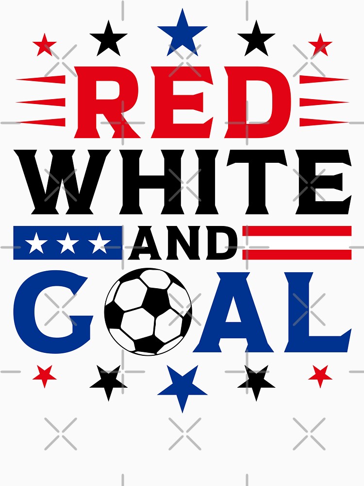 Red White Goal USA Soccer 2026 Patriotic Soccer by gunaone-design