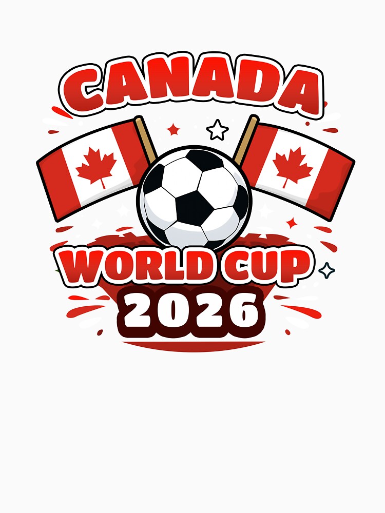 Canada World Cup 2026 Shield  Minimal Football T-Shirt Design by Ramkumar2025