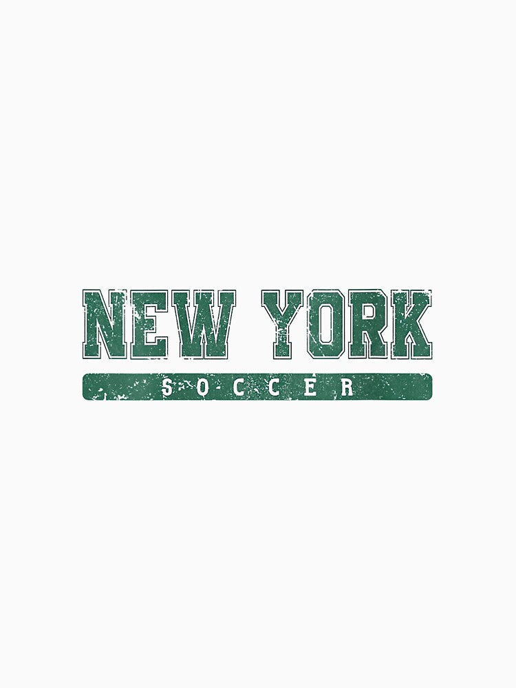 New York Soccer Green Vintage Text by MollyLYork