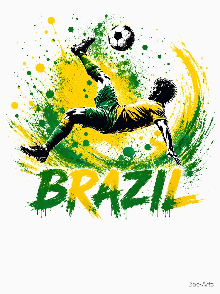 Seleção Spirit Soccer Shirt | Tropical Brazil Football Colors Tee | Fan Pride Gift by 3ac-Arts