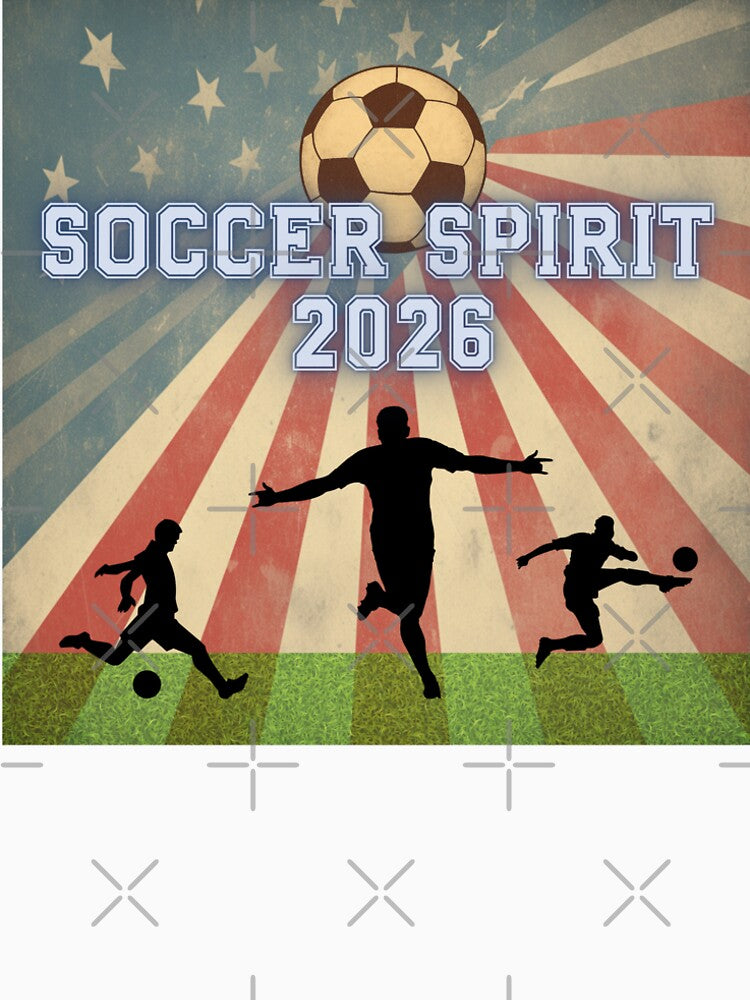 USA Soccer Vintage Flag 2026 Patriotic Football Spirit by area248