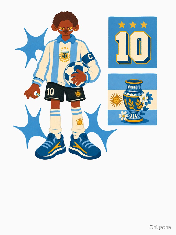 Argentina Football Number 10 Fan Vibes by Oniyasha