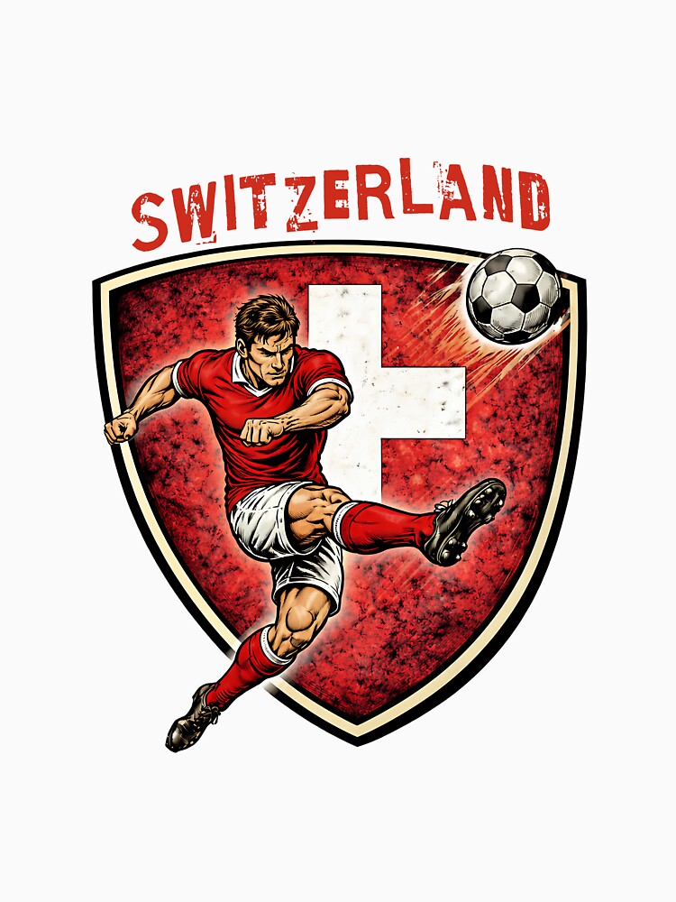 Switzerland - 2026 Futbol Retro Style by Tee Nook