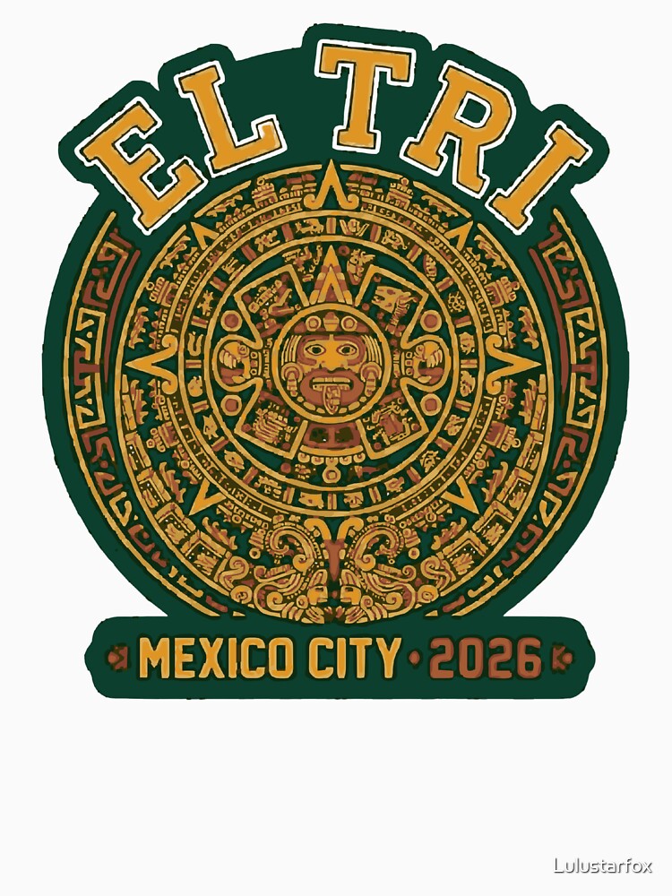 El Tri Mexico City 2026 Aztec Calendar Soccer Badge by Lulustarfox