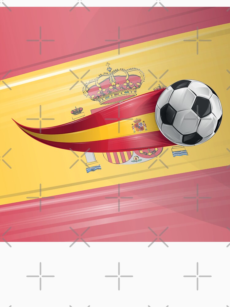 Soccer ball with the colors of the Spain flag, realistic effect. by Doomko
