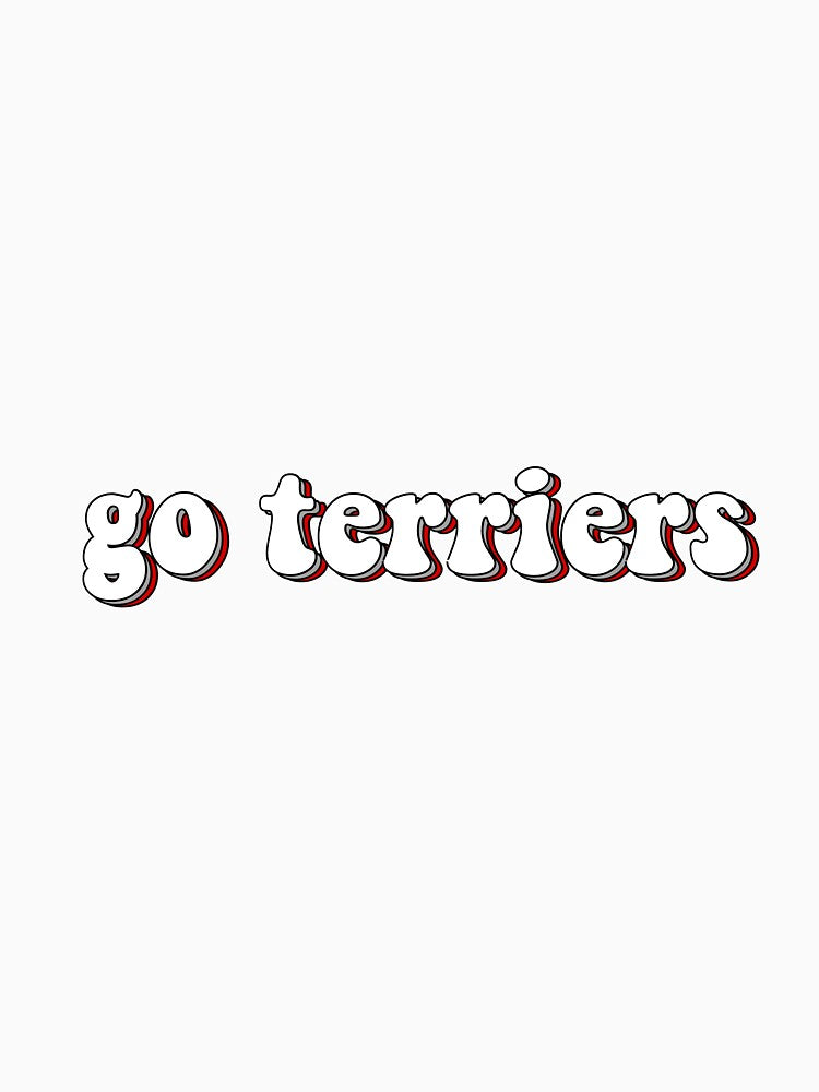 White Triple "Go Terriers" by Maggie S