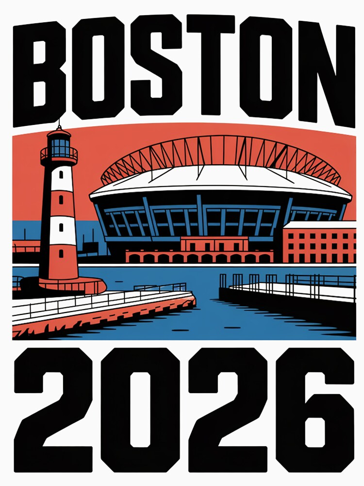 Boston 2026 New England Soccer Souvenir T-Shirt V25 by DarylWelsh2024