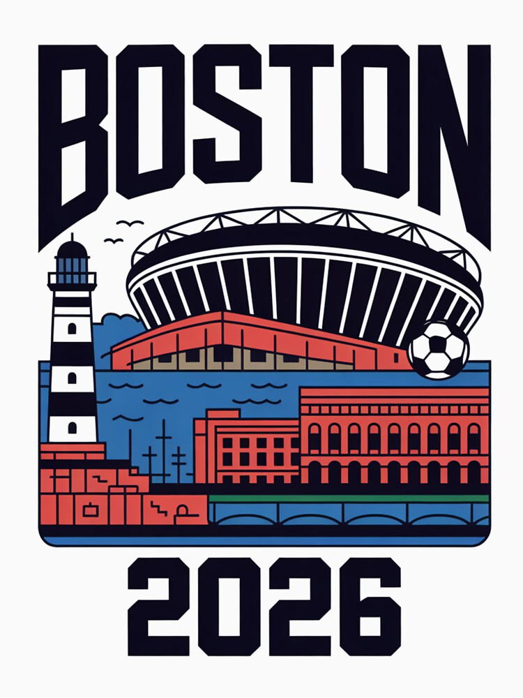 Boston 2026 New England Soccer Souvenir T-Shirt V20 by DarylWelsh2024