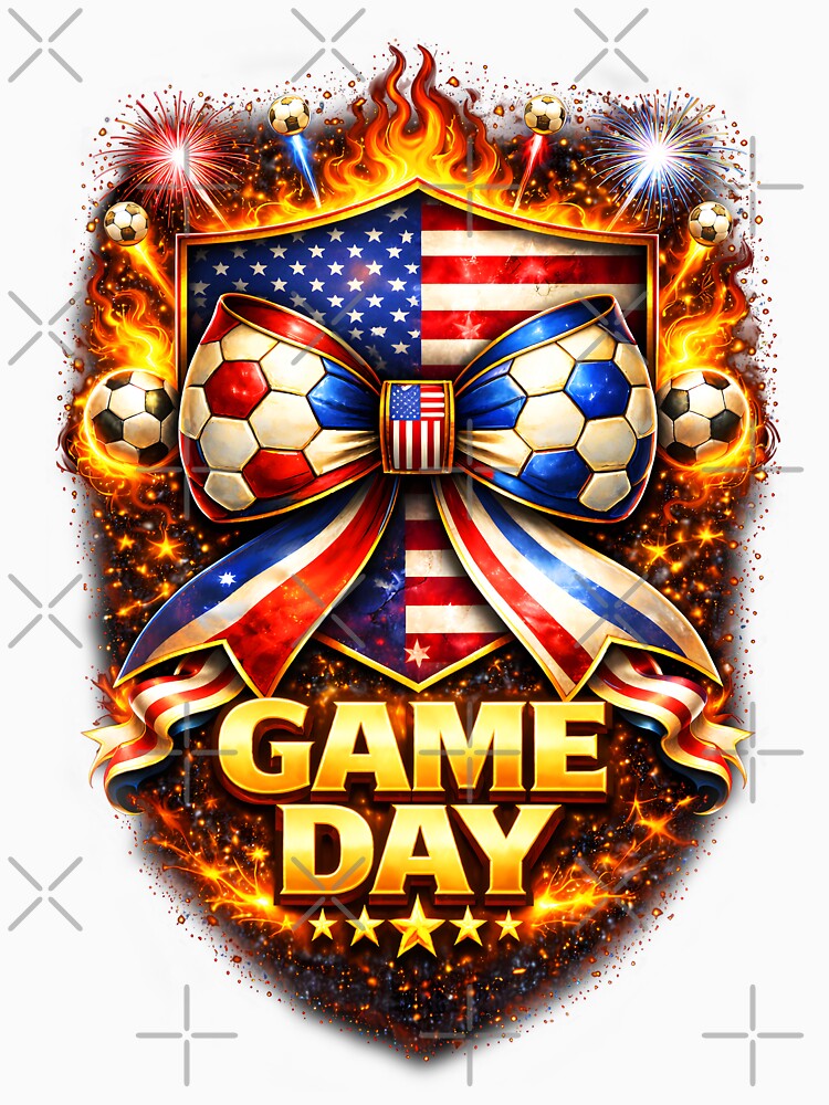 USA Soccer Bow Game Day – Fire Crest Bow Graphic by MuniraWearify