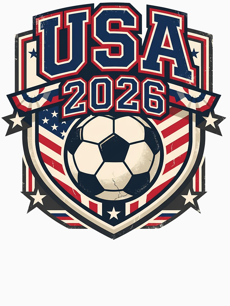 USA 2026 Retro Football Fan Crest by Saq2000