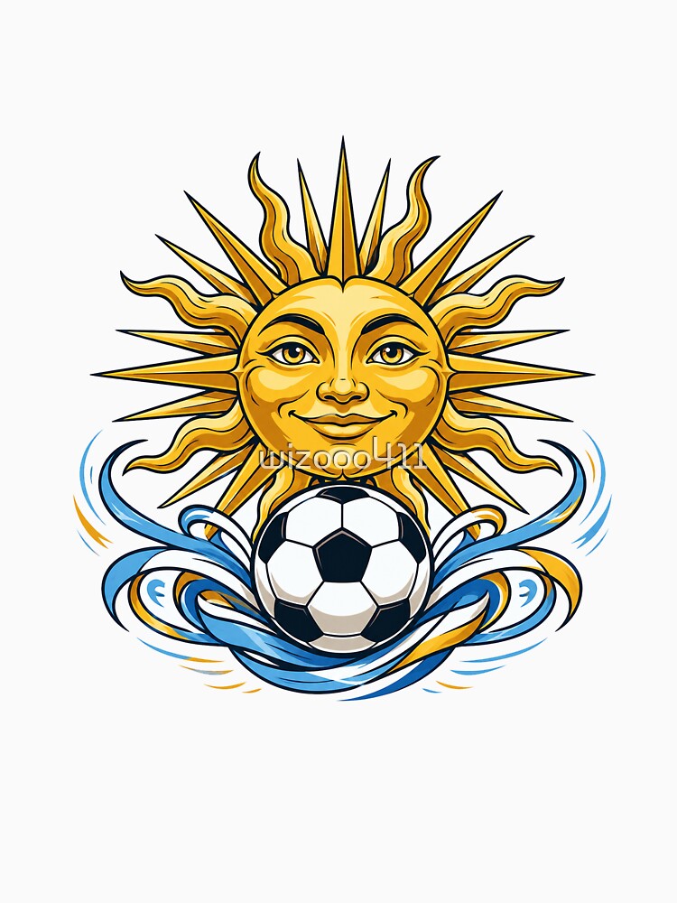 Argentina Sun Soccer T-Shirt | Premium Football Graphic by wizooo411
