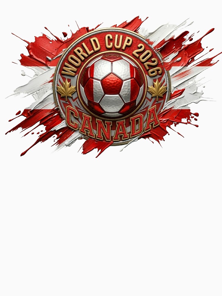 World Cup 2026 Canada Soccer Ball Paint Splash by DigitalArtGhost