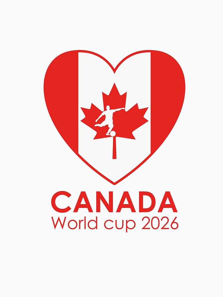 Canada Soccer Flag Heart World Cup 2026 Sticker by topprinting