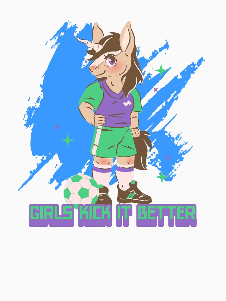 Girls kick it better soccer girl player by RokuCreations