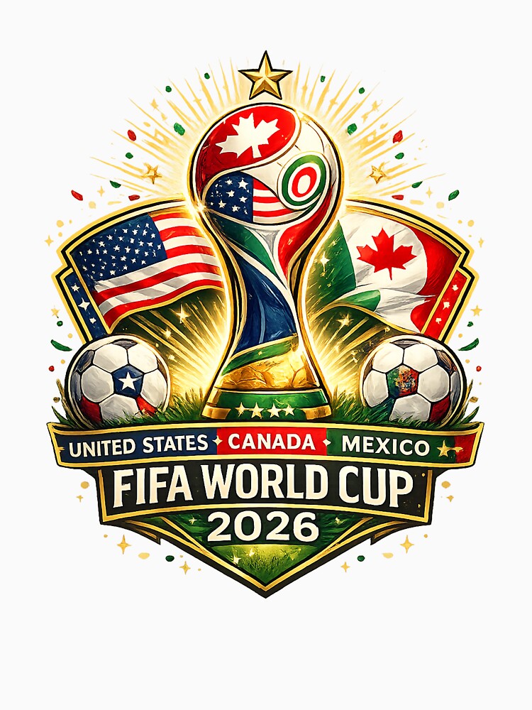 2026 Soccer Tournament USA Canada Mexico Trophy Design by CreativeNest Prints