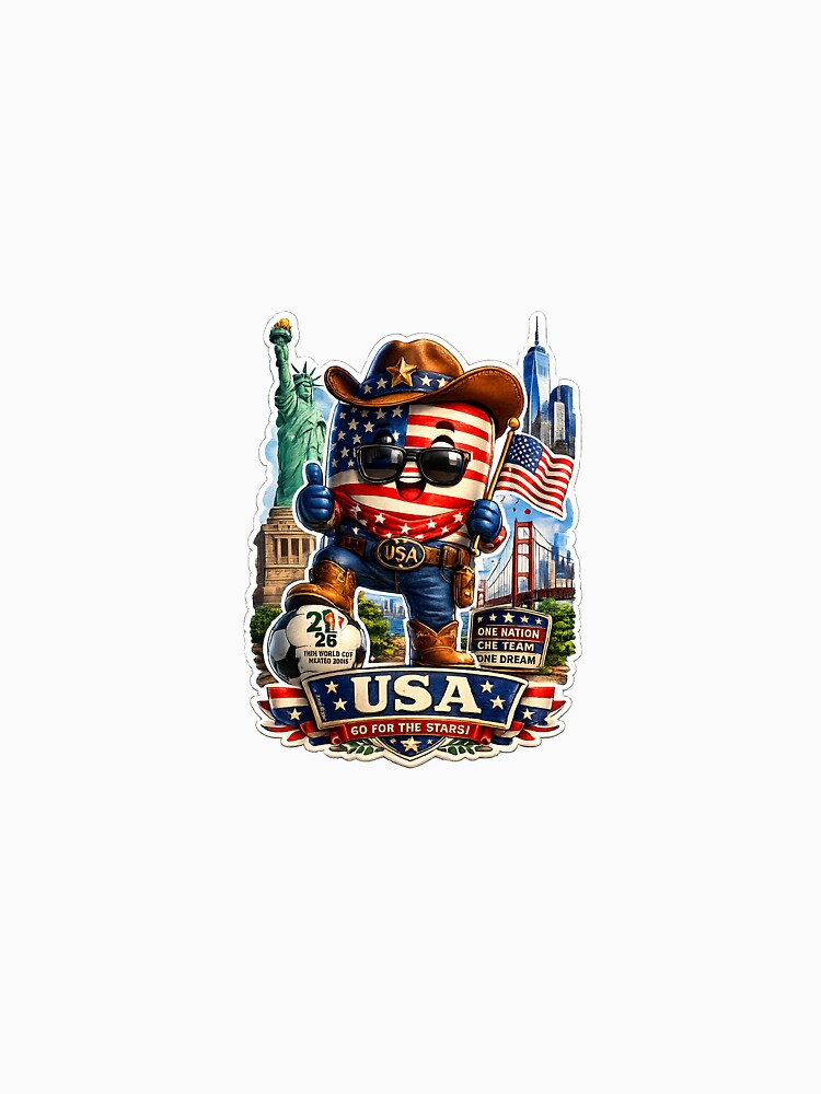 USA Soccer Fan Sticker | Patriotic American Football Mascot by Julianto Tri Rizki