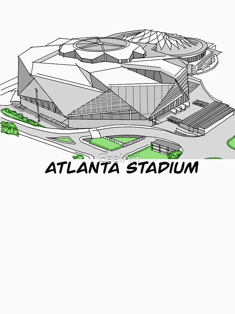 Drawing/Sketching Atlanta Stadium USA by GaalArt
