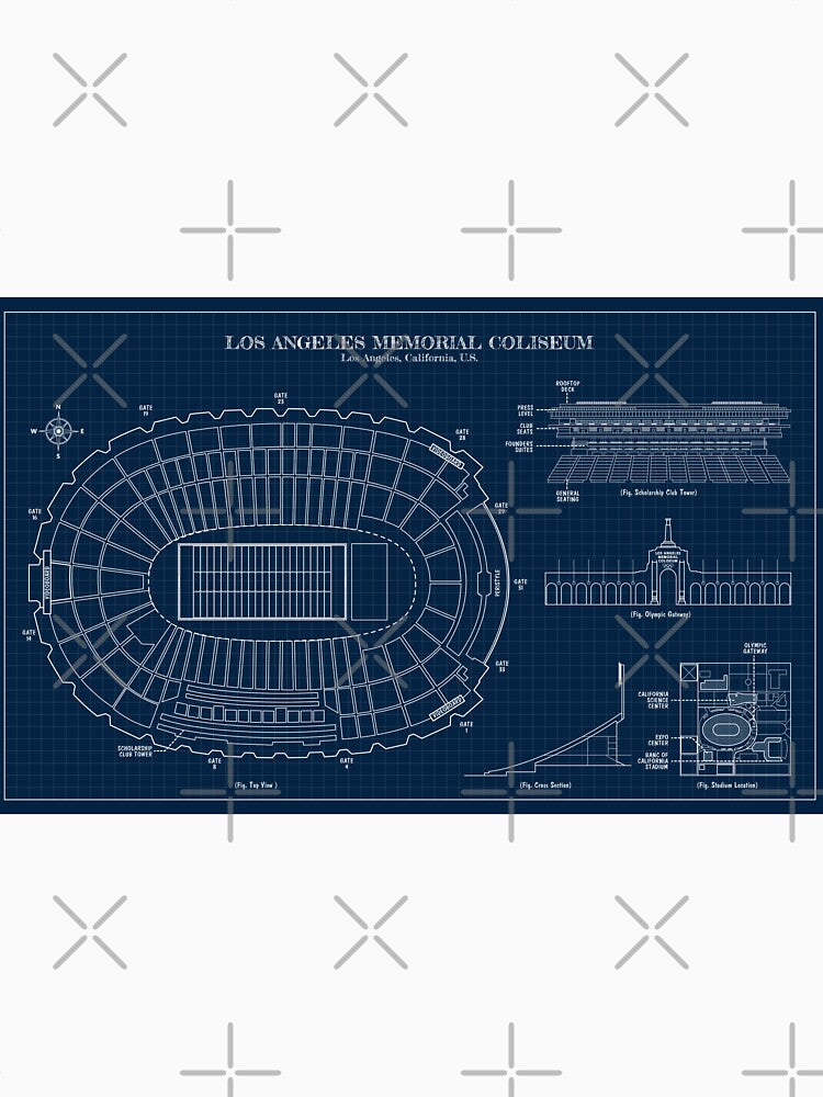 Los Angeles Memorial Coliseum (Navy) by BGALAXY