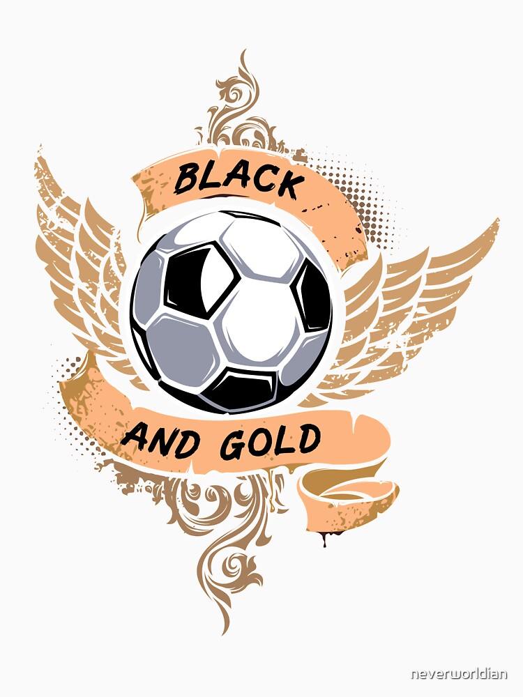 Black and Gold Football Soccer Team by neverworldian