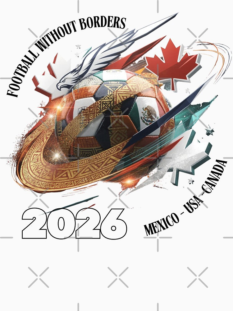 Football 2026 Mexico USA Canada Design – Football Without Borders by La-Designita