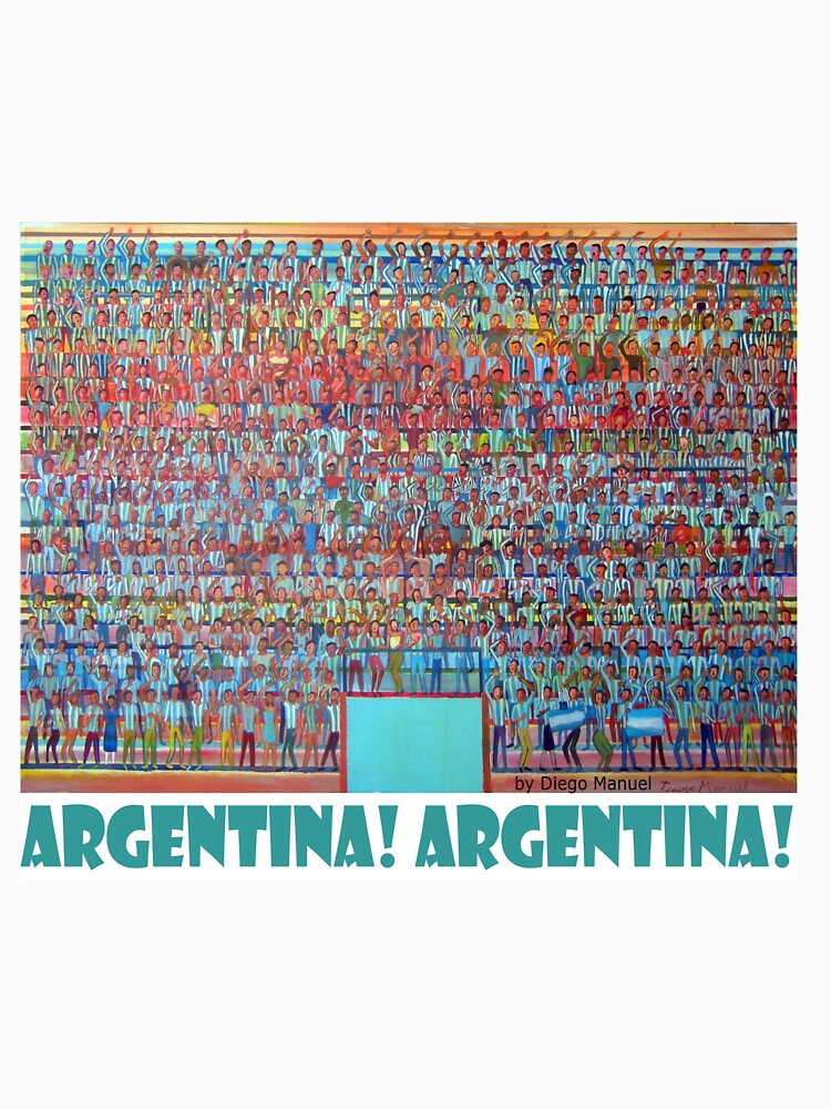 Grandstand with Argentine fans by Diego Manuel Rodriguez