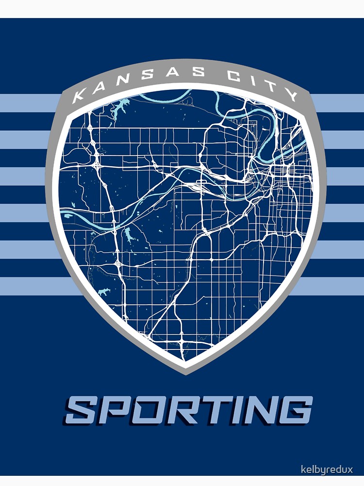 Kansas City Map in Sporting Colors by kelbyredux