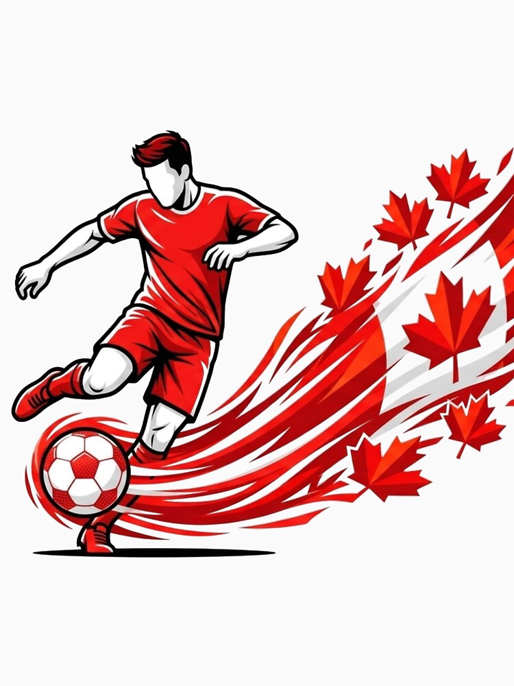Dynamic Canada Soccer Player Maple Leaf Trail by PMTaurus