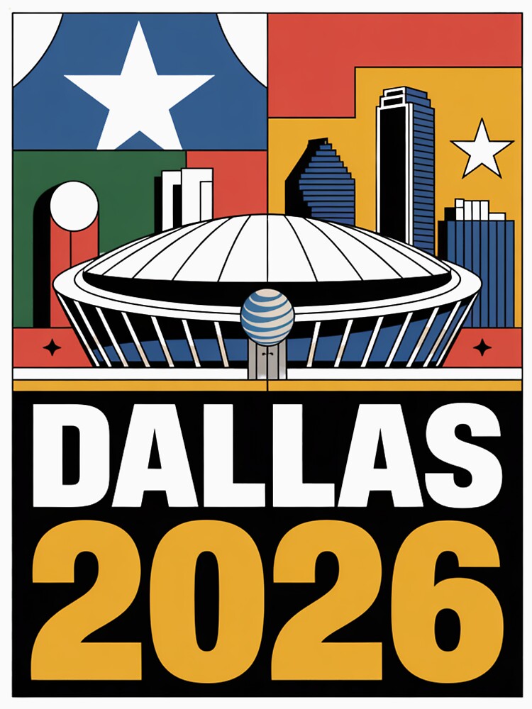 Dallas 2026 Texas Soccer Souvenir T-Shirt V23 by DarylWelsh2024