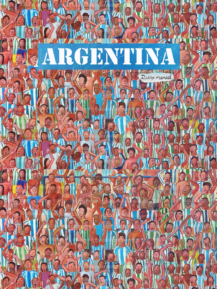 Argentina soccer fans by Diego Manuel Rodriguez