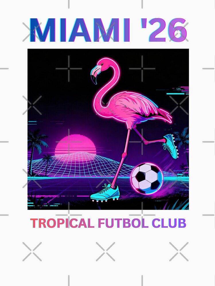 Miami 26 Retro Neon Soccer Vibe by PasinduBhanuka