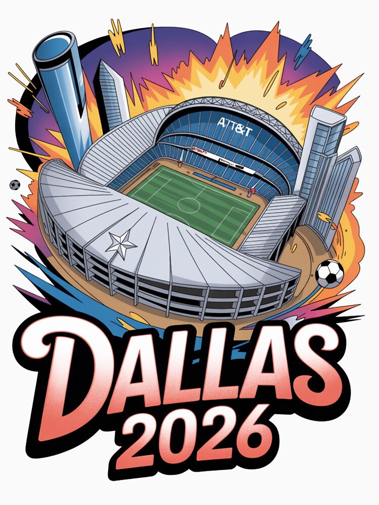Dallas 2026 Texas Soccer Souvenir T-Shirt V21 by DarylWelsh2024