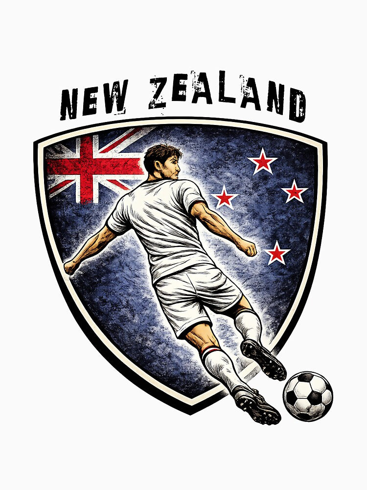 New Zealand - 2026 Futbol Retro Style by Tee Nook