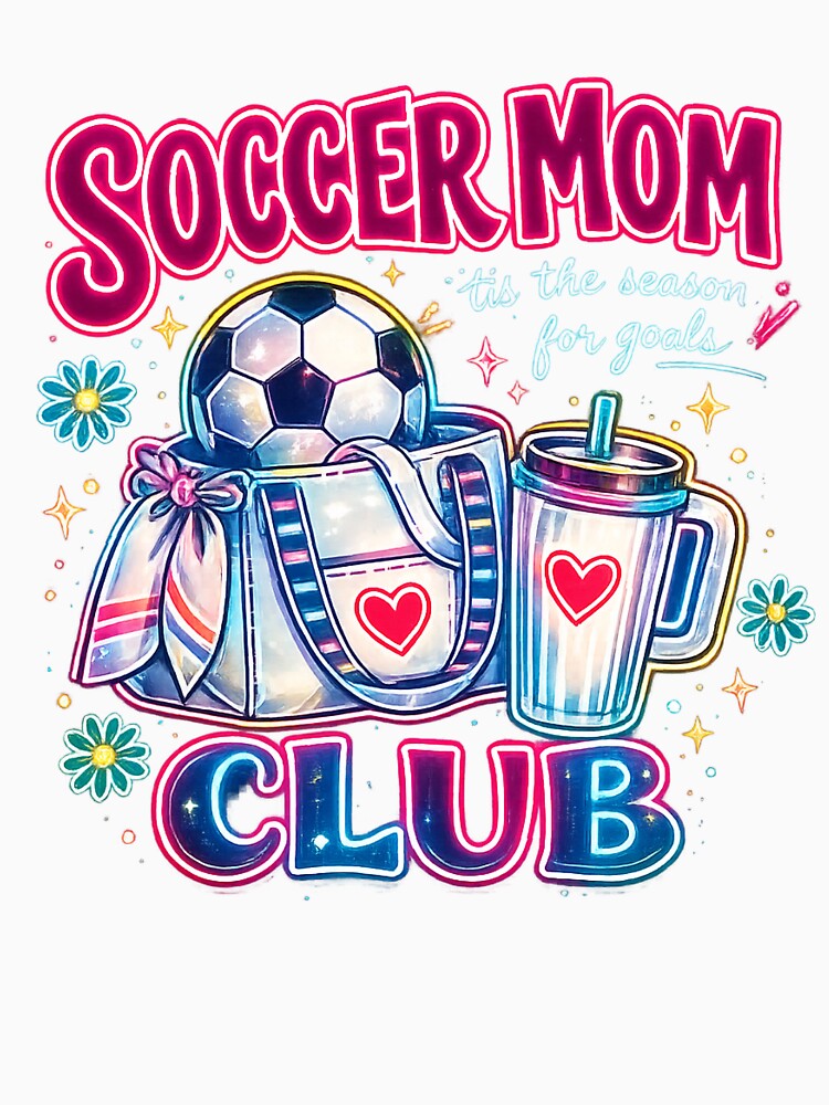 Soccer-Mom-Club-Neon-Shirt – Trendy 2026 Soccer Mom Graphic Tee by afr-saad